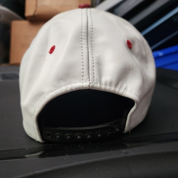 Modern Brand Arkansas Razorbacks Leather Snap-back Hat Cap OS One Size USA Made - Picture 9 of 12